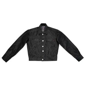 Vintage Flamehead & Co. jnco Women's Size Small Black Jean Jacket Made USA